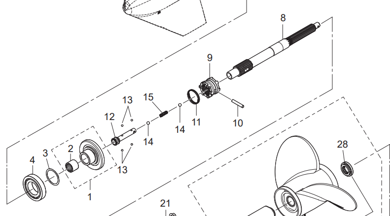 Kula växelförare Tohatsu