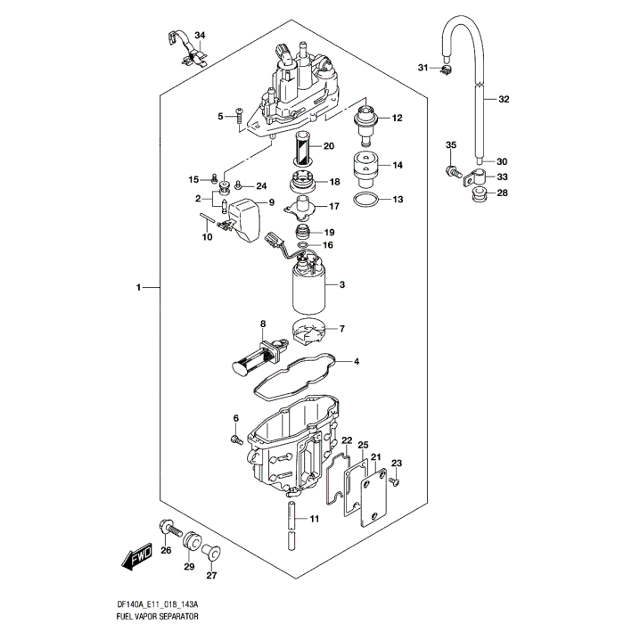 Låspin flottör vapor Suzuki