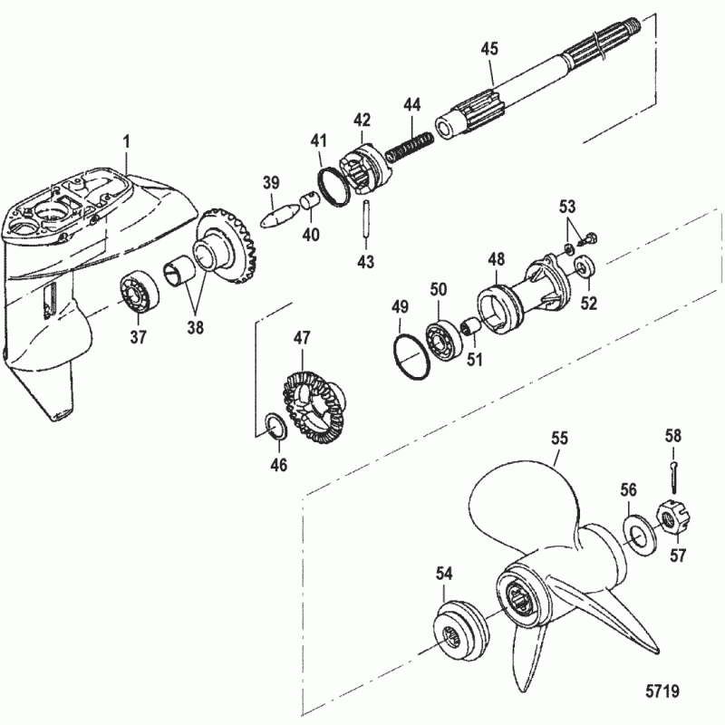 Clutch växelhus Mercury