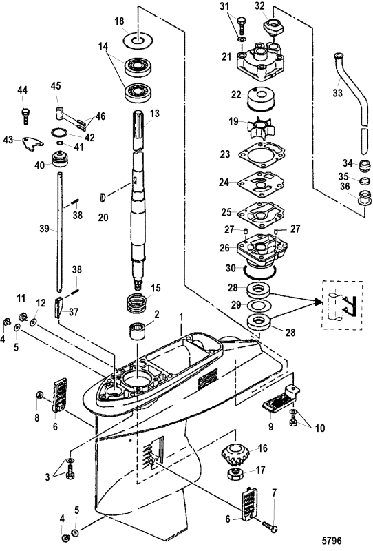 Kylvattenrör Mercury