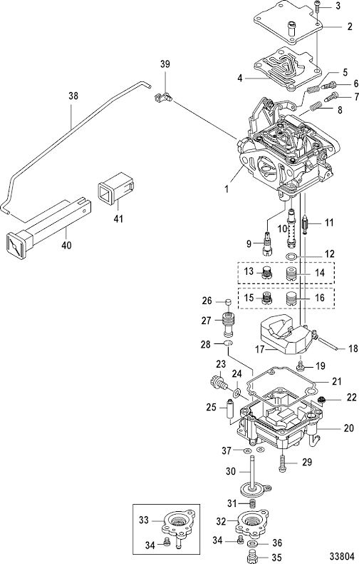 Fjäder stoppskruv Mercury