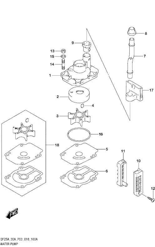 Kylvattenrör Suzuki