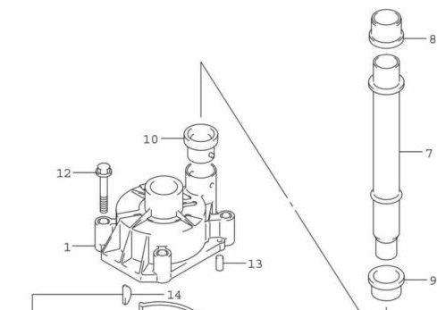 Tätning vattenrör Suzuki