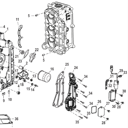 Avgaspackning Mercury