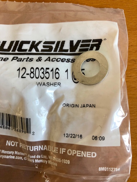 Packning oljedräneringsplugg Mercury