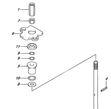 Platta växelstång Suzuki