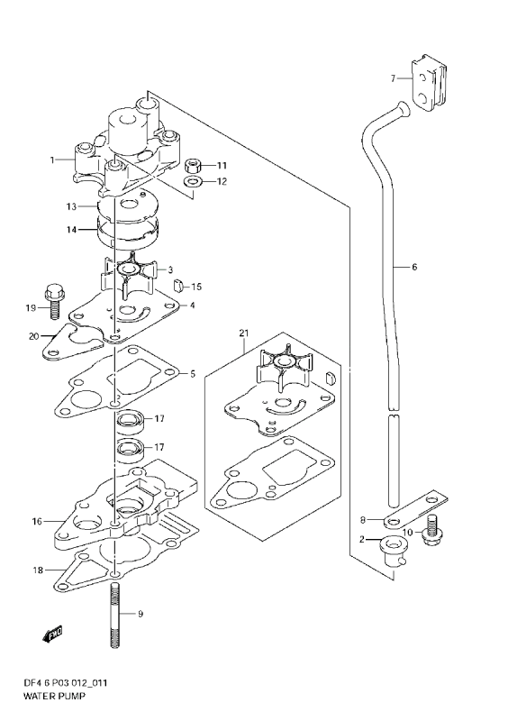 Tätning kylvattenrör Suzuki