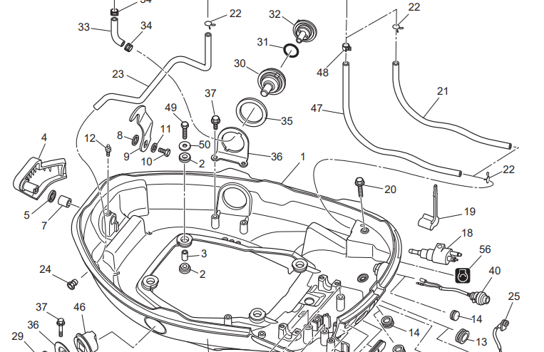 Fäste trimknapp Tohatsu