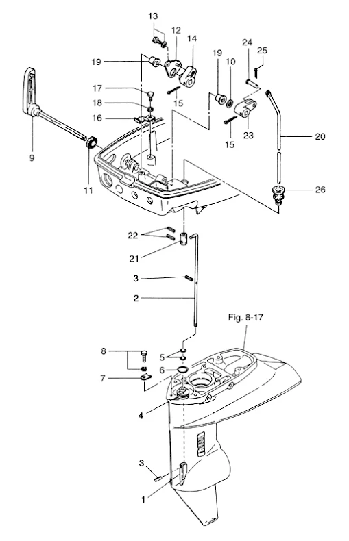 Växelarm inre Tohatsu