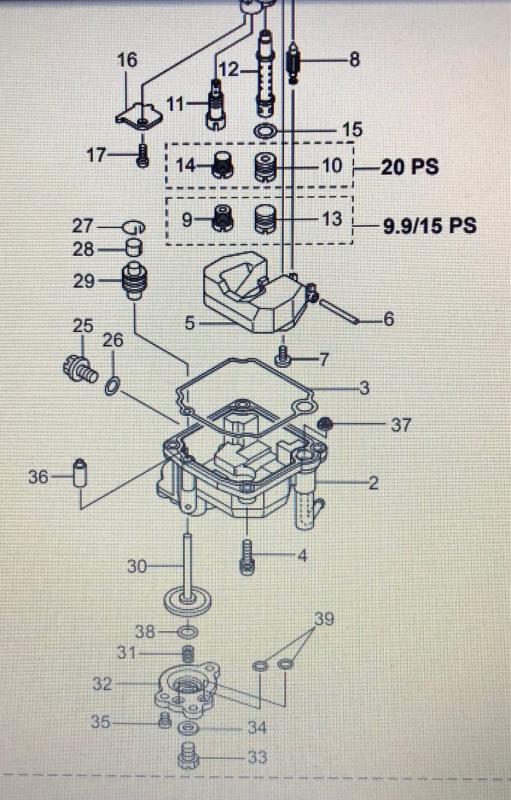 Förgasardel Mercury