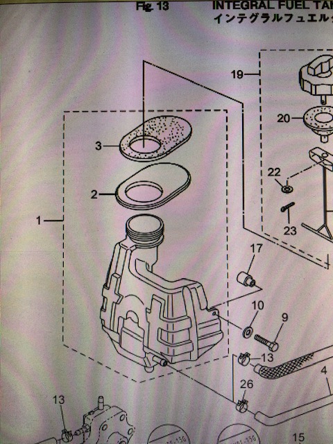Tätning tank Tohatsu