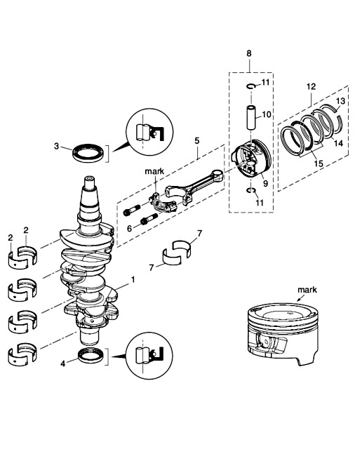 Kolvringsats Tohatsu