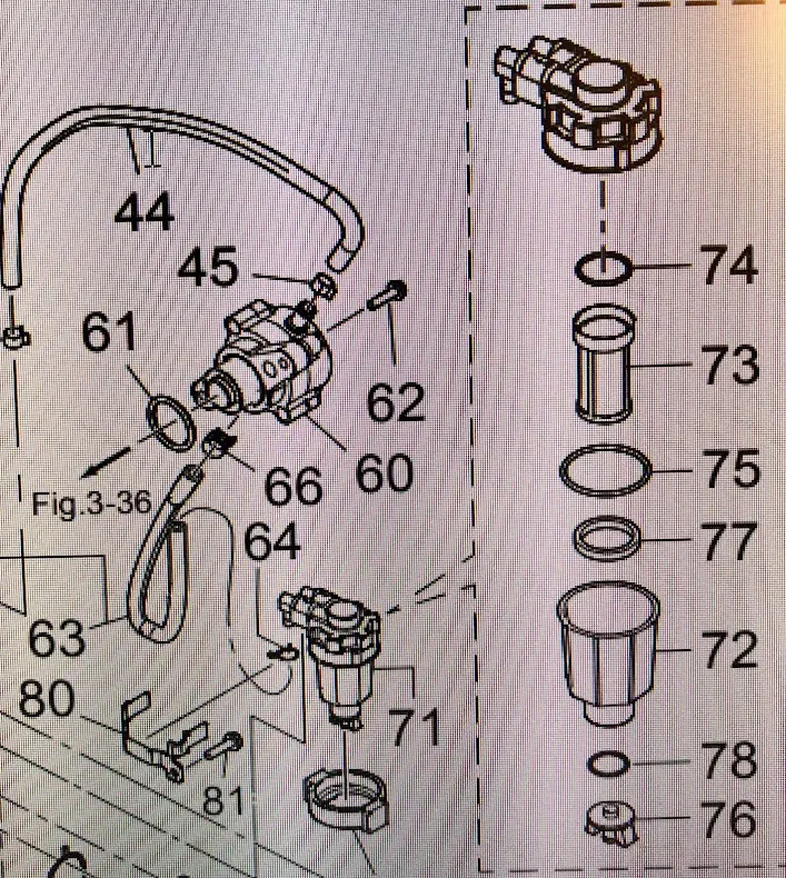 Dräneringsplugg bränslefilter Tohatsu