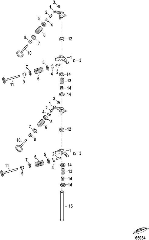 Fjäder ventilvippor Mercury