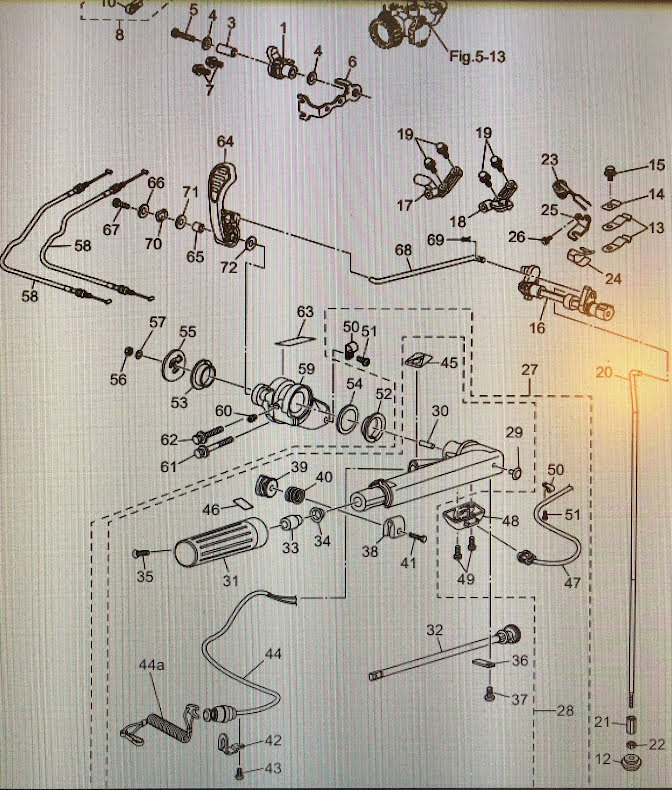 Växelarm inre Tohatsu