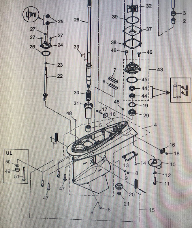 Växelhusbult Tohatsu