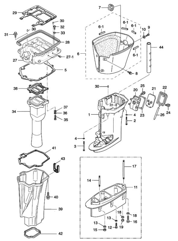 Gummilist sidokåpa Tohatsu