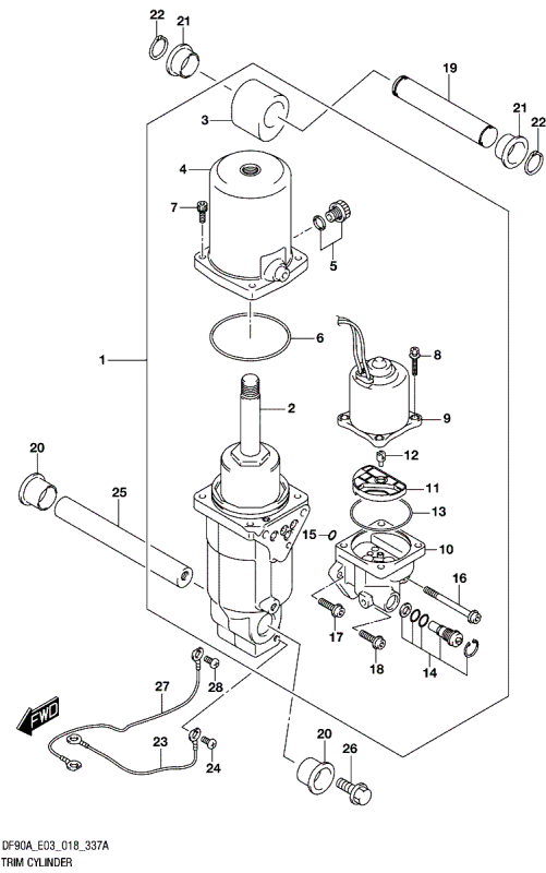 Påfyllningsplugg trimolja Suzuki