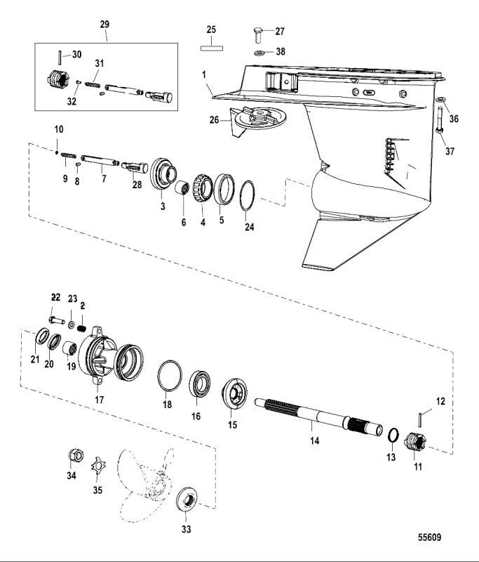 Växelhusdelar Mercury