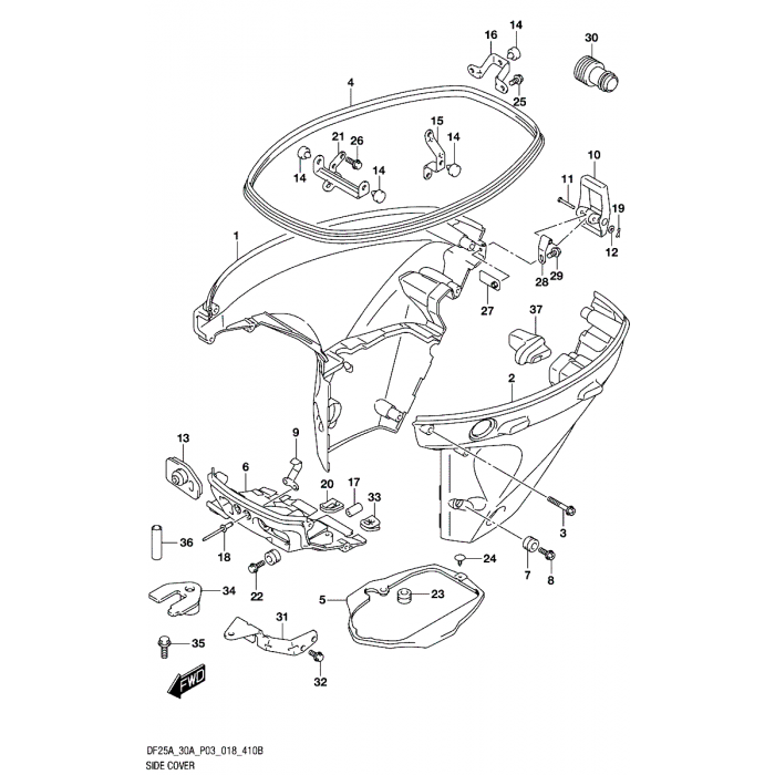 Hållare kåpfäste Suzuki