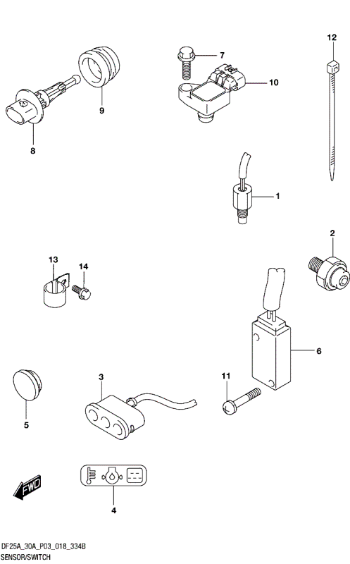 Neutralströmbrytare Suzuki