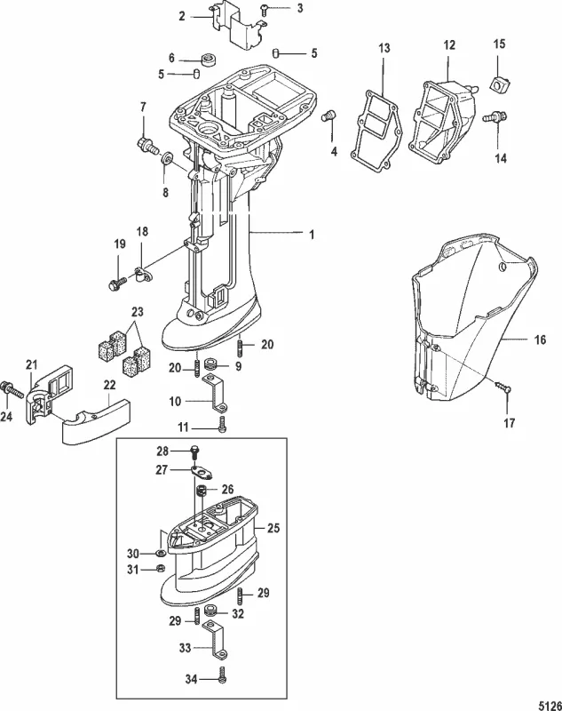 Lock motorbussning Mercury