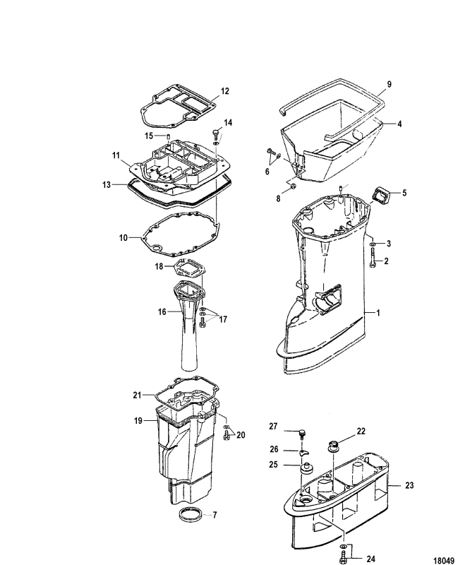 Packning avgaspipa Mercury