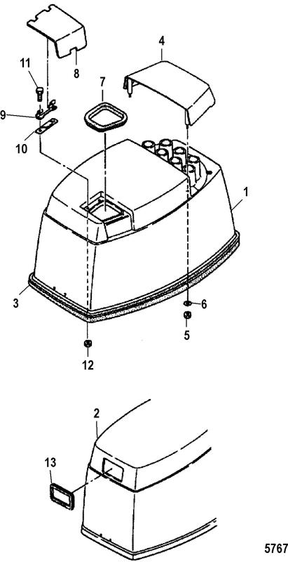 Tätlist oljepåfyllningslock Mercury