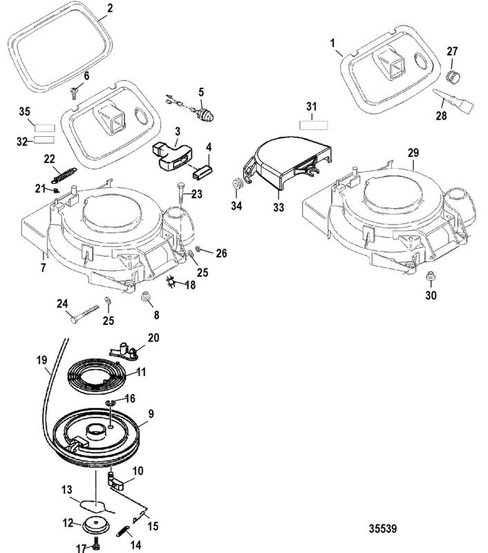 Fjäder startapparat Mercury