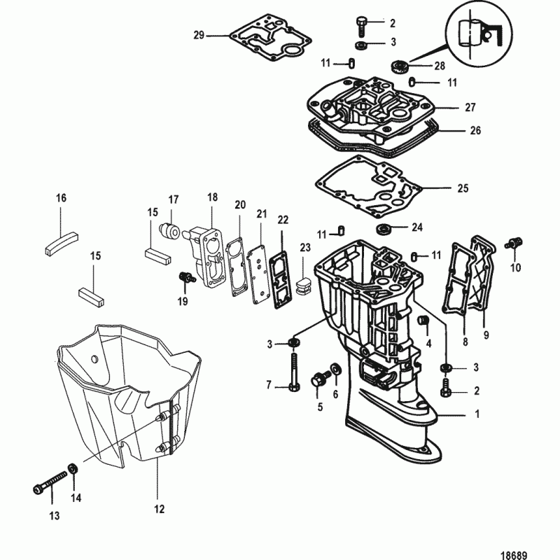 Packning oljelock Mercury