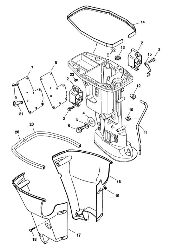 Packning avgas rigg Mercury