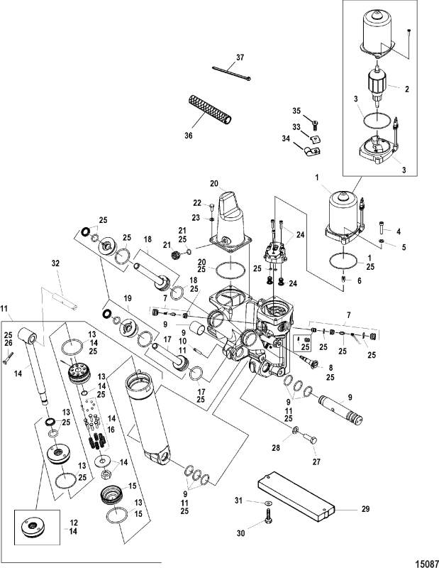 Ventilsats powertrim Mercury
