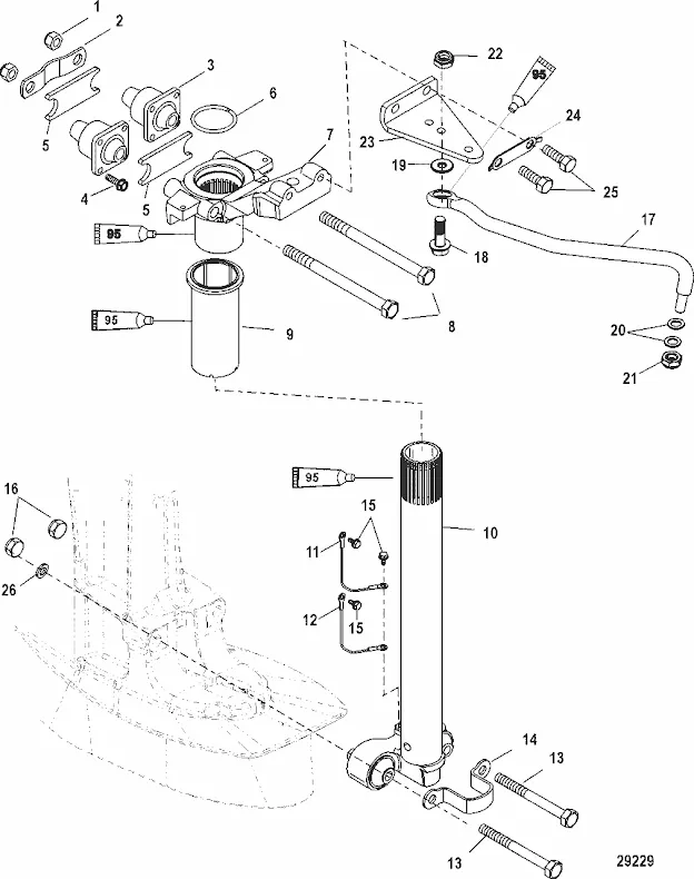 Hållare riggrör Mercury
