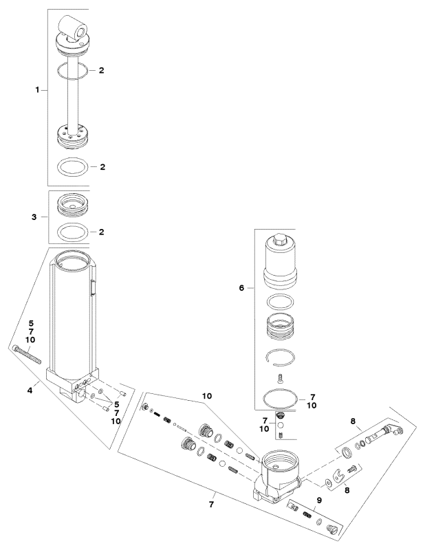 Ventilkit manuell trim Mercury