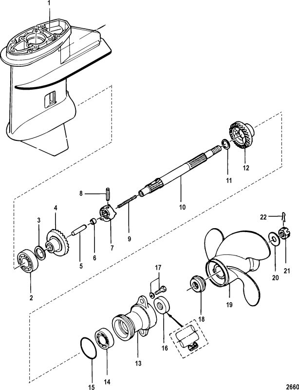 Växelhusskal Tohatsu