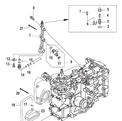 O-ring insprutare Tohatsu