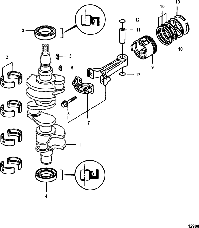 Vevaxellager Mercury