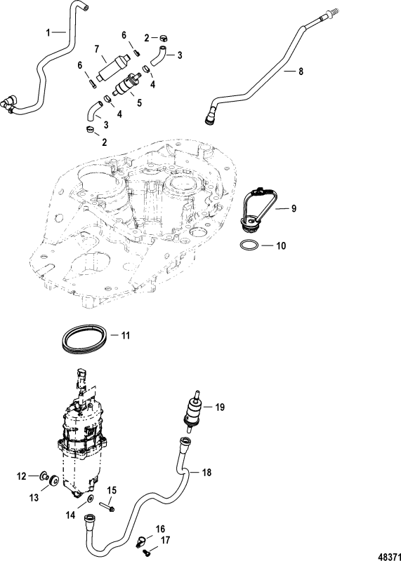Bränsleslang Mercury