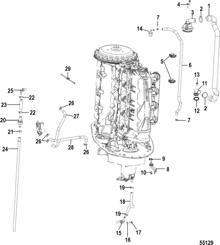 Kylvattennippel Mercury