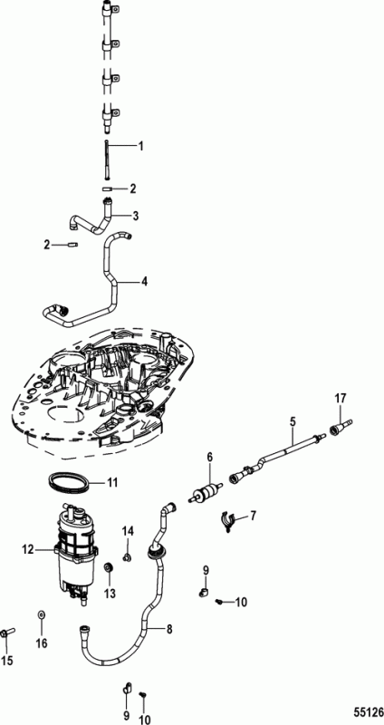 Bränsleslang Mercury