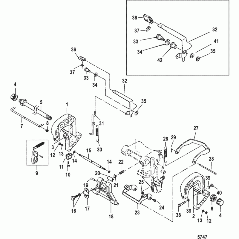 Arm backspärr Mercury