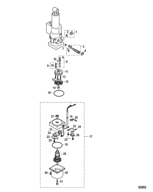 Elmotor trim Tohatsu
