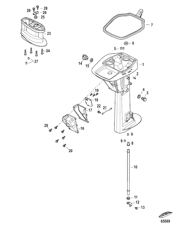 Avgasmantel rigg Mercury