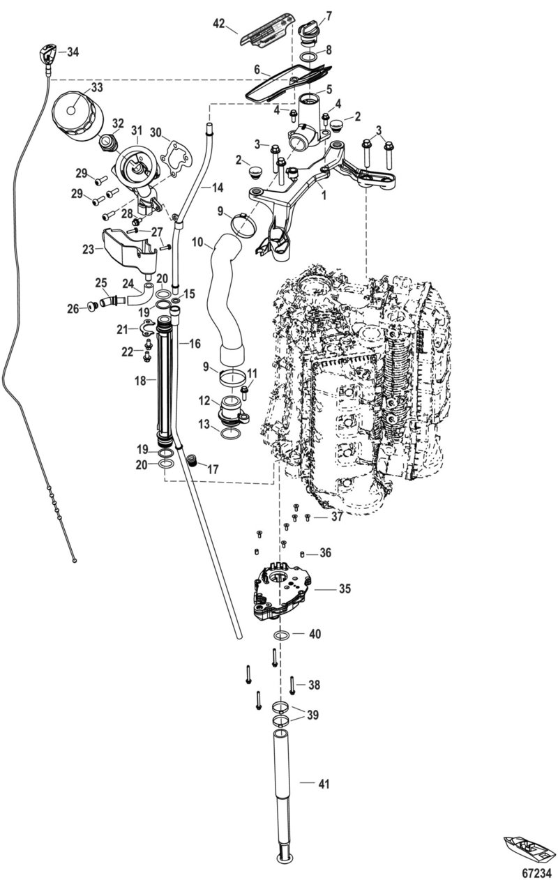 Oljepåfyllningsplugg Mercury