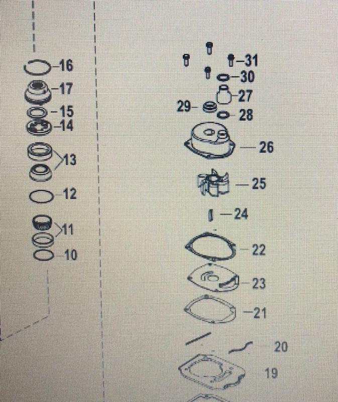 Vattenrör impellerhus Mercury