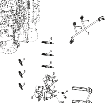 Kablage tändspolar Mercury