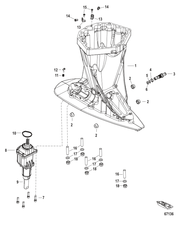 Koppling aktuator Mercury