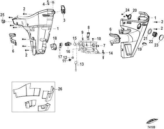 Fäste kåplås Mercury
