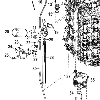 Packning oljefilterhållare Mercury