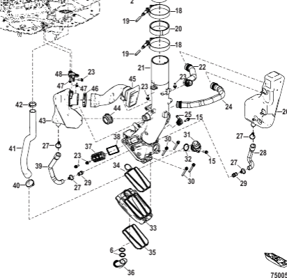 Nippel avgas Mercury